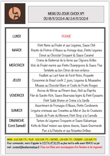 MENU CHOIX N°1